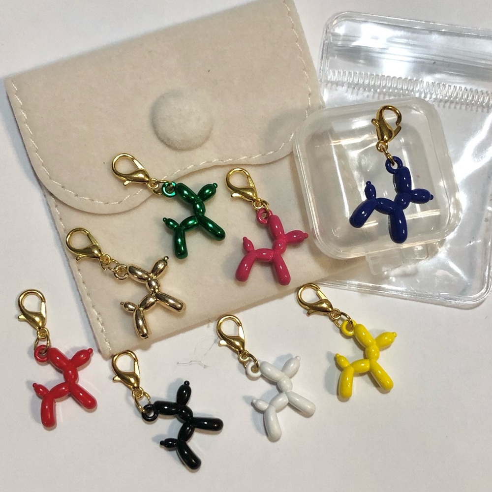 🐾🎈🐶New Multicolor Balloon Dog Stitch Marker 8 Piece Set🐶🎈🐾